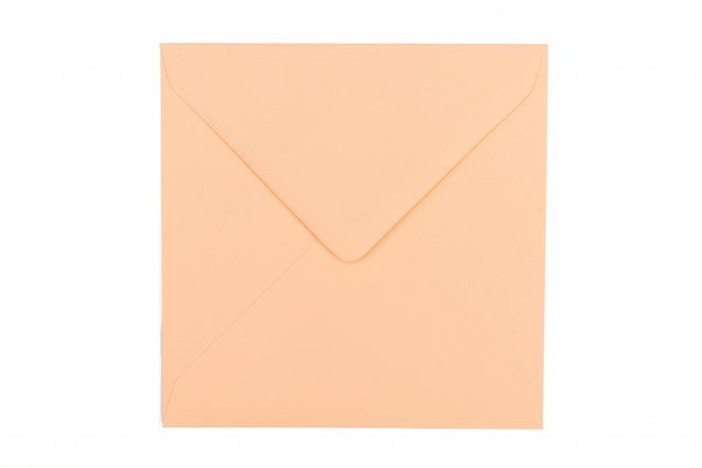 Čtvercové obálky 130x130 mm, lososová barva