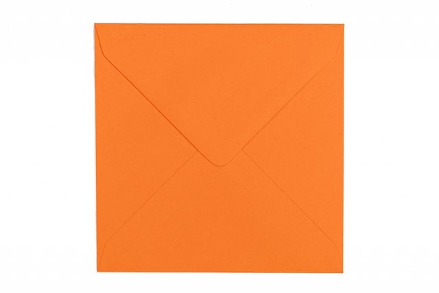 Čtvercové obálky 130x130 mm, oranžové