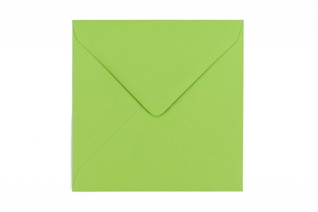 Čtvercové obálky 130x130 mm, zelené