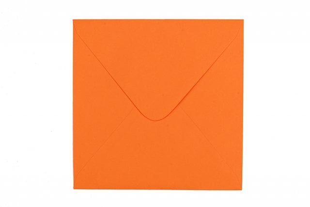 Čtvercové obálky 155x155 mm, oranžové