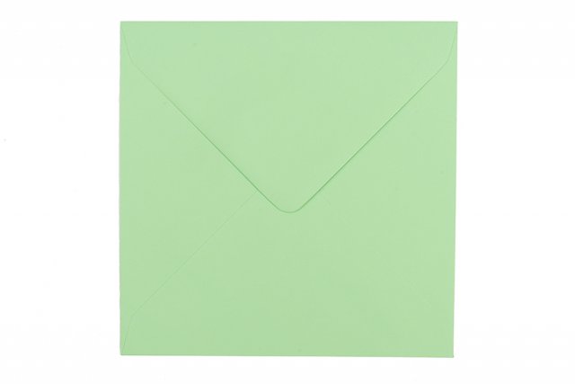 Čtvercové obálky 155x155 mm, světle zelené