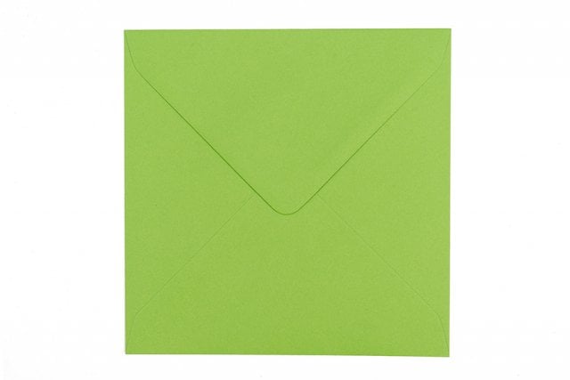 Čtvercové obálky 155x155 mm, zelené