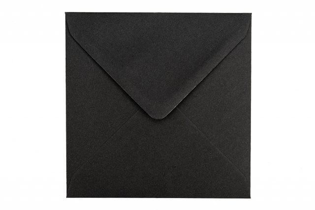 Čtvercové obálky 155x155 mm, černé