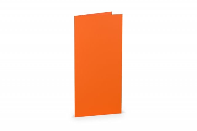 Skládací karty DIN dlouhé, oranžové