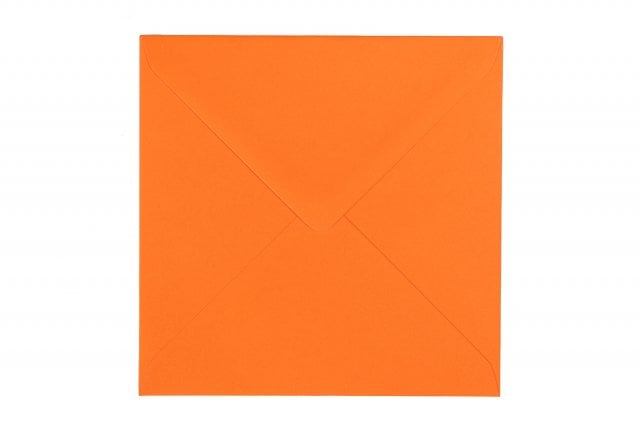 Čtvercové obálky 140x140 mm, oranžové