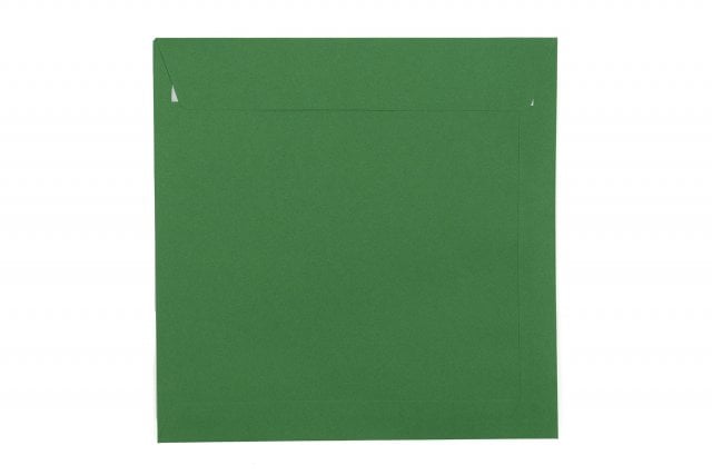 Čtvercové obálky 220x220 mm, tmavě zelené