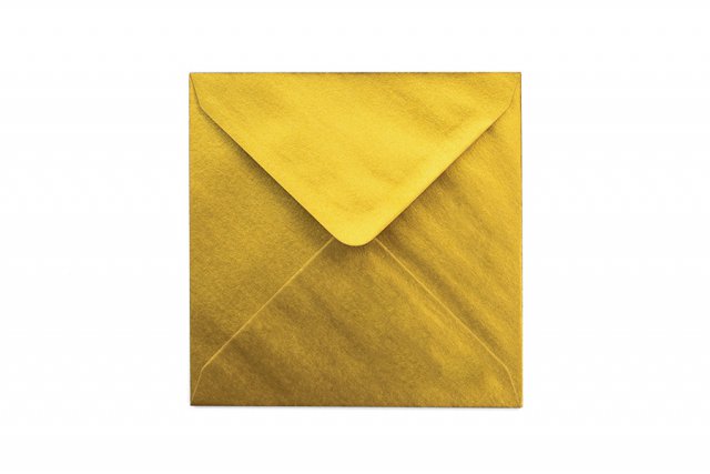 Čtvercové obálky 130x130 mm, zlaté