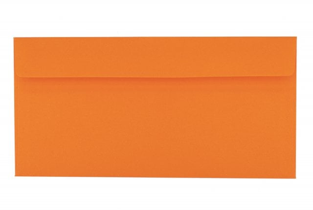 Obálky DIN dlouhé samolepicí, oranžové
