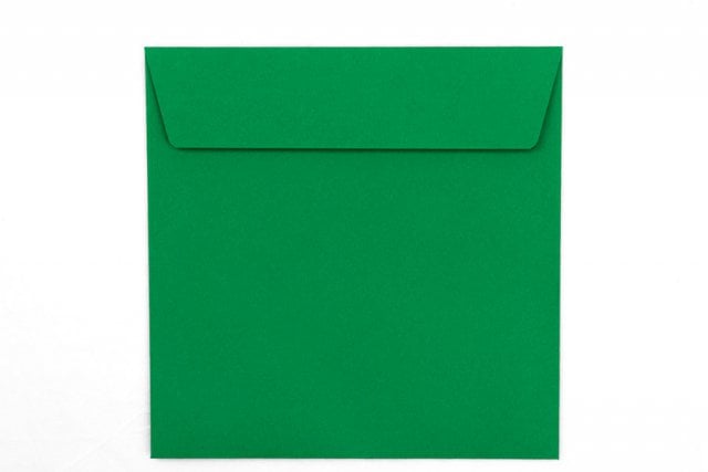 Čtvercové obálky 160x160 mm, zelené