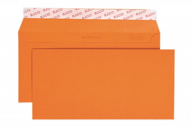 Obálky Elco DIN long+ lepicí, oranžové