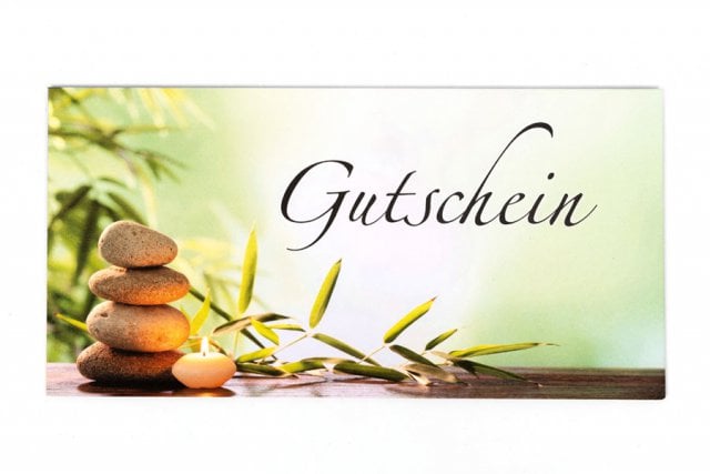 Obálky DIN dlouhé, potisk wellness zelený, poukaz