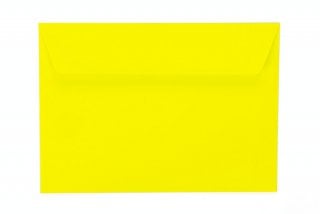 Obálky DIN C6 s lepidlem, neonově žluté