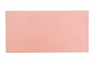 Obálky DIN dlouhé samolepicí, perleťově růžové