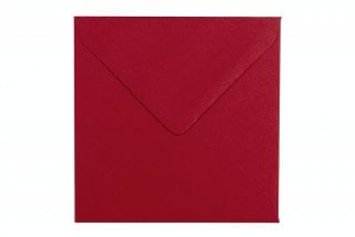 Čtvercové obálky 130x130 mm, tmavě červené