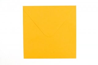Čtvercové obálky 155x155 mm, tmavě žluté