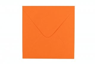 Čtvercové obálky 155x155 mm, oranžové