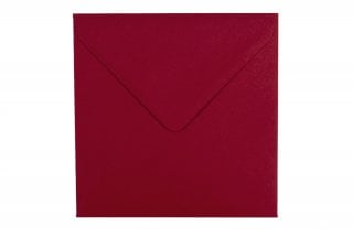 Čtvercové obálky 155x155 mm, tmavě červené