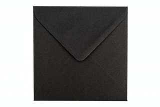 Čtvercové obálky 155x155 mm, černé