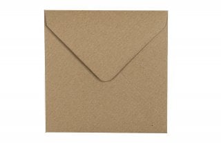 Čtvercové obálky 140x140 mm, kraftový papír