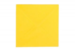 Čtvercové obálky 140x140 mm, žluté