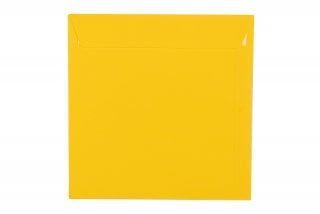 Čtvercové obálky 220x220 mm, žluté