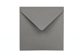 Čtvercové obálky 155x155 mm, tmavě šedé