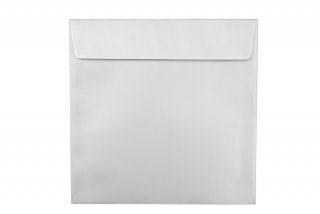 Čtvercové obálky 160x160 mm, stříbrné